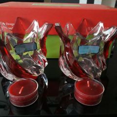 Kilkenny Glass Tealight Holders with 2 Tealights Boxed by Kilkenny Living/Final Price Drop