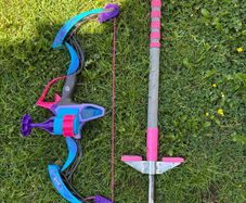 Pogo stick and nerf bow