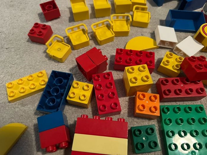 Vintage lego Duplo figures and bricks