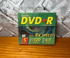 Octron Blank 5-pack DVD+R Recordable 8xSpeed 120min 4.7GB NEW SEALED