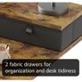 Electric Adjustable Height Desk with 2 Drawers, 120 x 60 cm, Stable Sit-Stand Desk Image 8