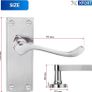 NEW SALE |  Chrome Elegance Range Polished Chrome Victorian Scroll Lever Latch Handles, Polished Chrome Backplate Door Handles, Contemporary Design for Internal Wooden Doors Image 6