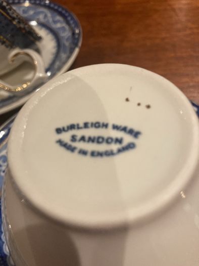 Burleigh Ware Cup and Myott and Son - Corinth Saucer ( 4 pieces)