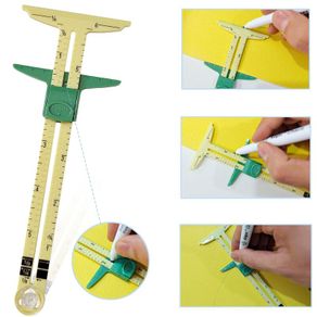 Multifunctional Drawing Ruler Plastic Sewing 5-in-1 Patchwork Ruler Sliding Measuring Tool Home Tailoring Ruler