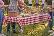 Folding Table 6ft Heavy Duty Extra Strength Camping Buffet Wedding Market Garden Party Car Boot Stall Picnic Trestle Indoor Outdoor Foldaway Carry Handle