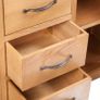 Sideboard with 3 Drawers 110x33.5x70 cm Solid Oak Wood Image 2