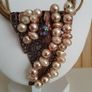 Vintage Style Jewelry Lot Statement Necklace and 2 Pairs of Earrings Image 2
