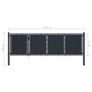 Garden Gate Steel 350x75 cm Anthracite Image 5