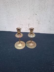 Duo brass candle holder postage possible