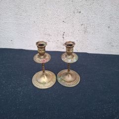 Duo brass candle holder postage possible