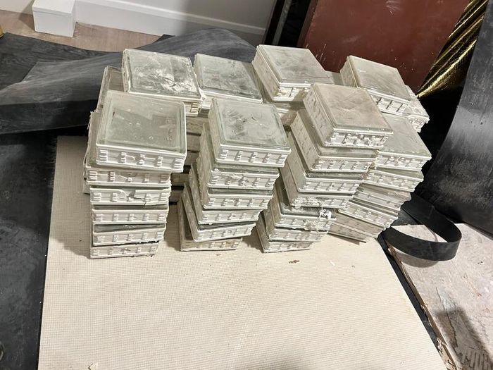 51 Reclaimed Glass Blocks Bricks Vintage Style