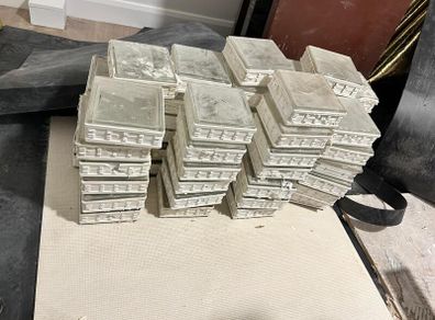 51 Reclaimed Glass Blocks Bricks Vintage Style