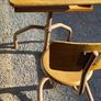 vintage French kids study art school table in very original condition very well built and sturdy Image 6