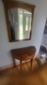 hall mirror and table