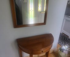 hall mirror and table