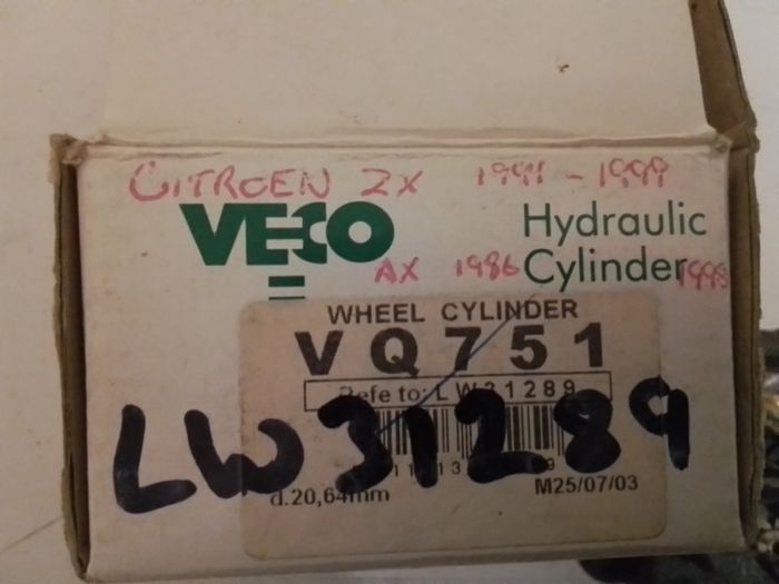 2.Peugeot 309 / Citroen ZX Wheel Cylinders.