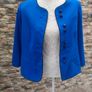Electric blue ladies blazer with black button and trim detail size M/L Postage included Image 6