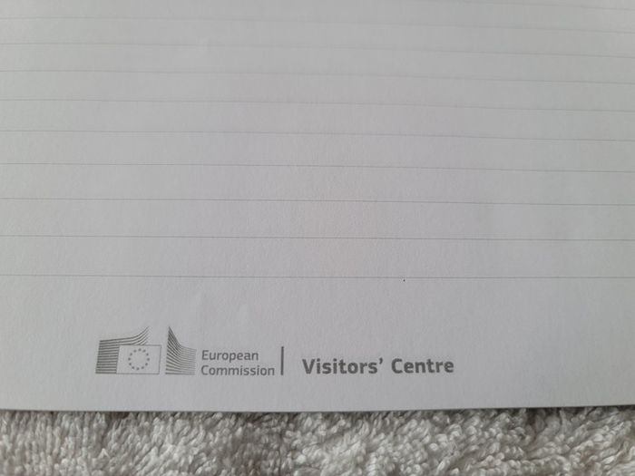 European Commission Visitor Centre Paper Brand New Notepad NoteBook Note Pad Note Book.