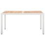 Garden Table White 150x90x75 cm Poly Rattan and Solid Acacia Wood Image 3