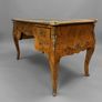 Louis XV Style Burl Walnut Writing Desk with Leather Top Image 3