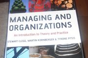 Managing and Organizations Book for Sale