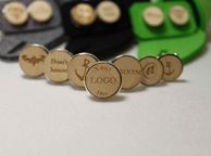 main image for ad Custom Stainless Steal Personalised Wooden Finished Cufflinks. Free felt box. Ideal for Wedding, Christening etc.