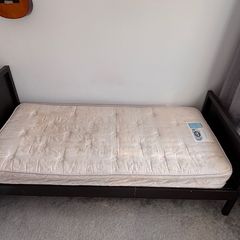 single bed and mattress