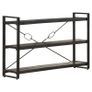 3-Tier Bookcase Black 140x30x80 cm Solid Mango Wood Image 9