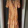 TOPSHOP striped yellow ochre maxi dress Size M/10 Image 2
