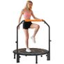 40" Foldable Mini Fitness Trampoline, with Adjustable Foam Handle, Orange Image 7