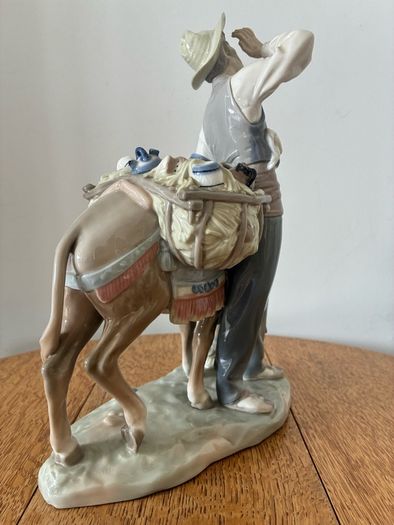 Lladro Man with Donkey
