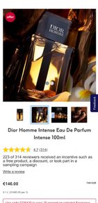 DIOR HOMME Intense 100ml parfum for him