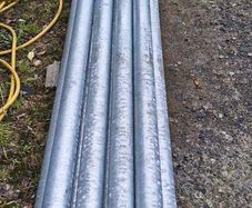 Galvanized steel pole posts fence tubular steel sign