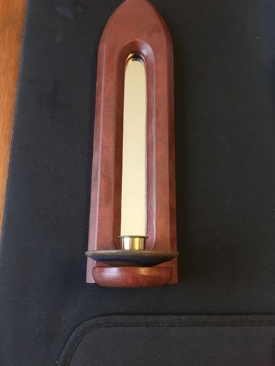 Candle holder (14 inches high).