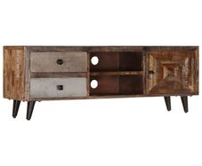 TV Cabinet 118x30x40 cm Solid Mango Wood