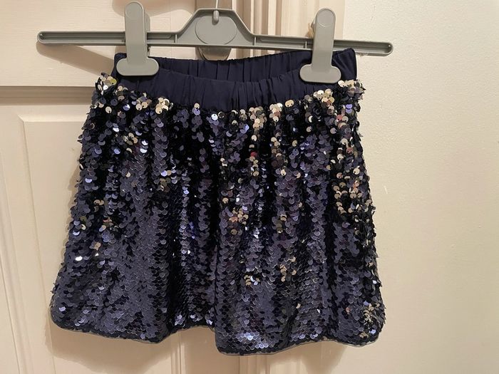Navy sequin skirt age 6