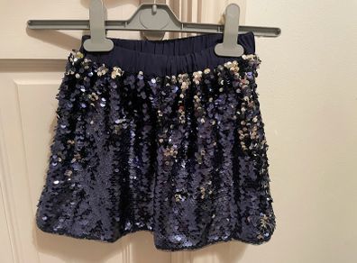 Navy sequin skirt age 6