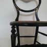 19th century mother of pearl inlaid & ebonised chair Image 4