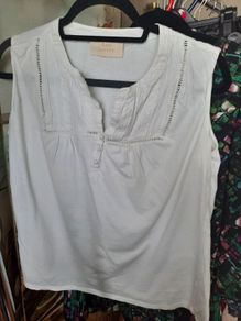 Ann Harvey White Sleeveless Top UK18 AV