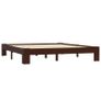 Bed Frame Dark Brown Solid Pine Wood 180x200 cm 6FT Super King Image 4