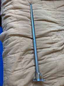 plastimo stainless stanchion with base 63cm length