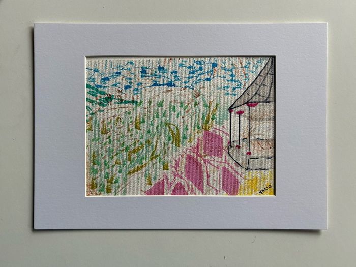 Original Art Original Drawing of Bray Bandstand