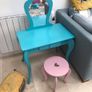 Kids vanity table set with stool Image 2