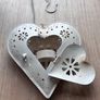 Cream Hanging Heart Tealight Candle Holder Image 4