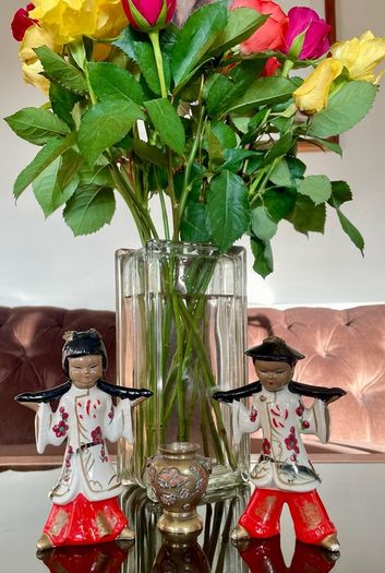 Rare Kitsch Mantle Decor 1950s