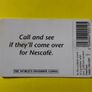 Callcard 1186 Nescafe Gemplus Variations Image 2