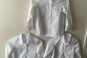 3 dunnes white shirts (new/as new) age 6-7