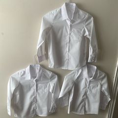 3 dunnes white shirts (new/as new) age 6-7