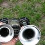 Vintage Loud Dual Trumpet Horn Trumpet For Truck Car Train Boat Image 4