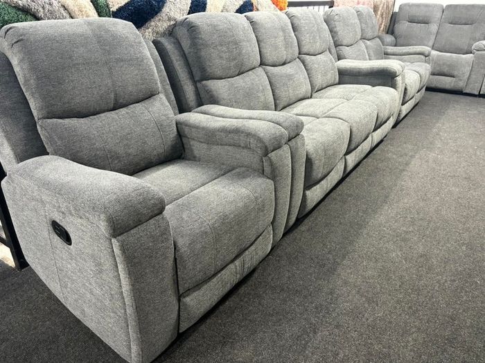 New Hudson Fabric Recliner Sofas with Hidden Cupholders